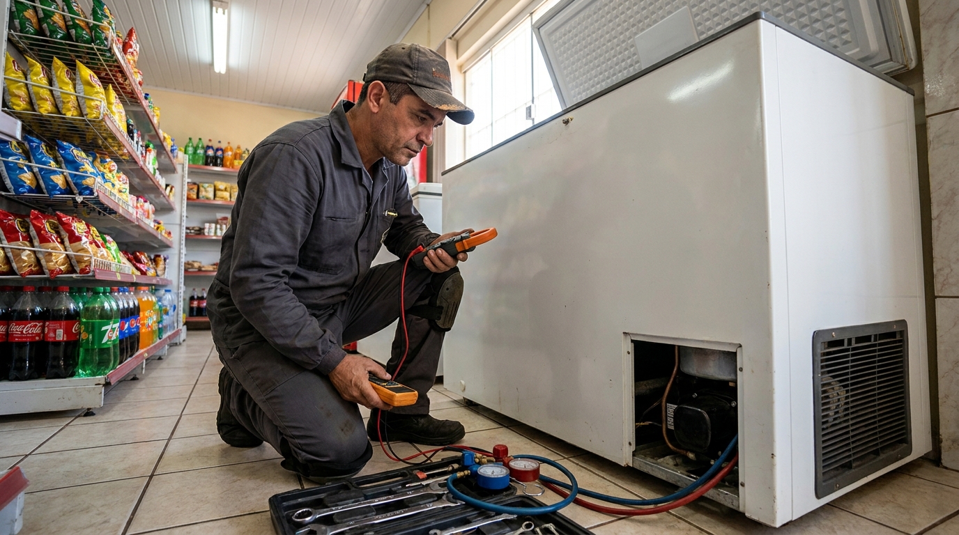 Conserto de placa eletrônica de freezer na Glória, Vila Velha‑ES
